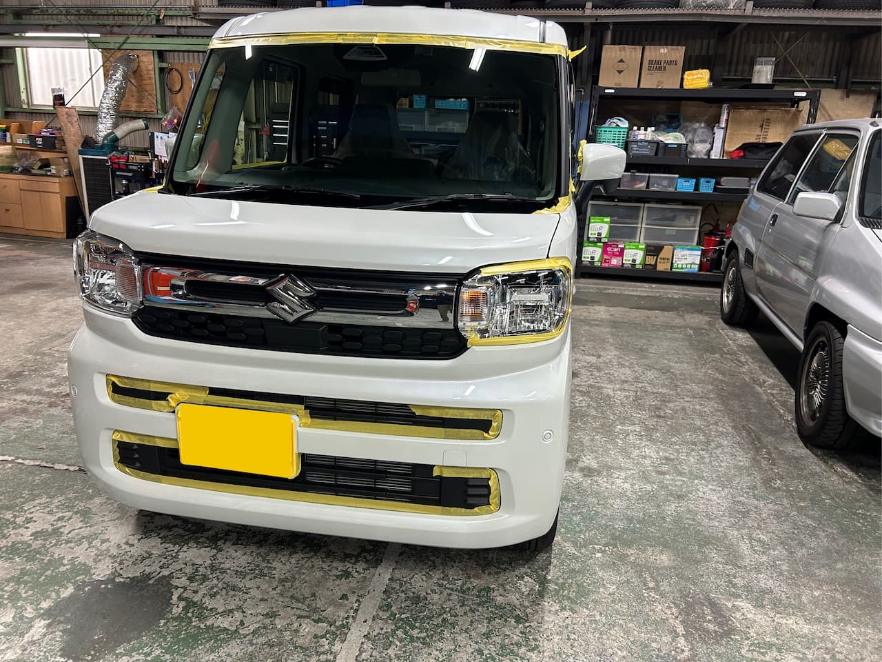 新車　スペーシア　ガラスコーティング施工