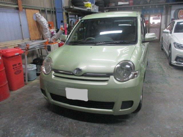 中古車で販売してからの車検整備　シエンタ