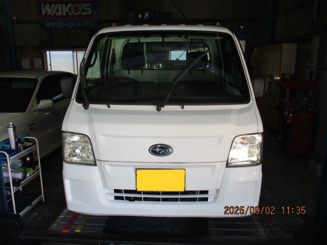 サンバートラック　車検でした